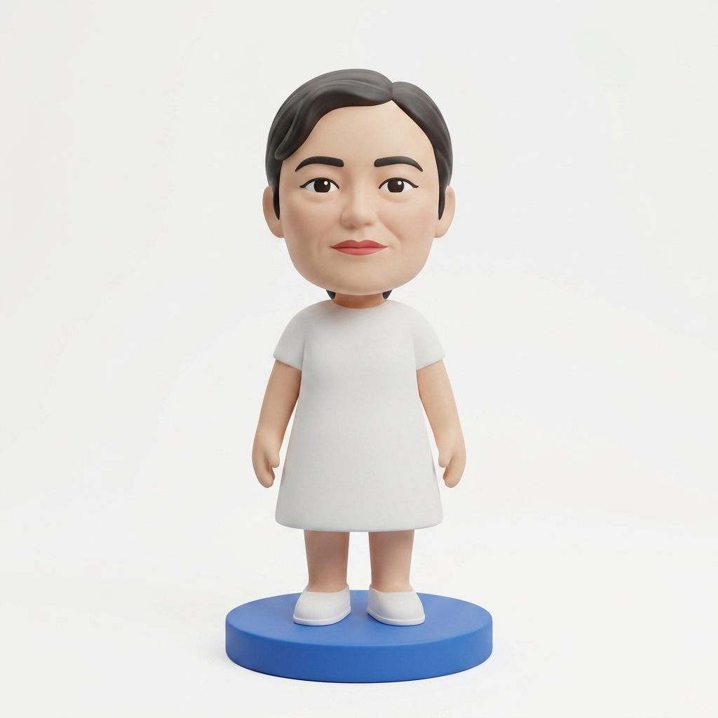 白裙女士潮玩形象